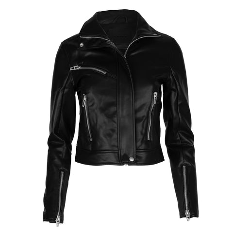 Blank NYC Black Leather Moto Jacket