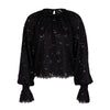 Free People Olivia Long Sleeve Lace Top (Black)