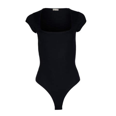 Free People Square Eyes Bodysuit in Black